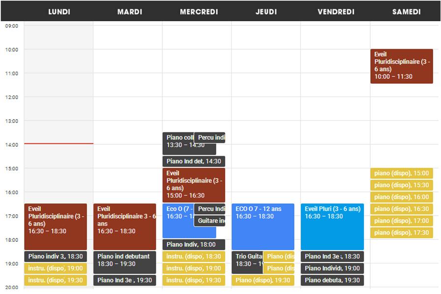 Planning des ateliers pédagogiques 2017-2018 Planning des ateliers pédagogiques 2017-2018